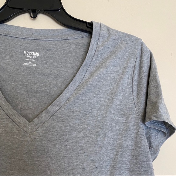 Gray V Neck Tee - Picture 3 of 5